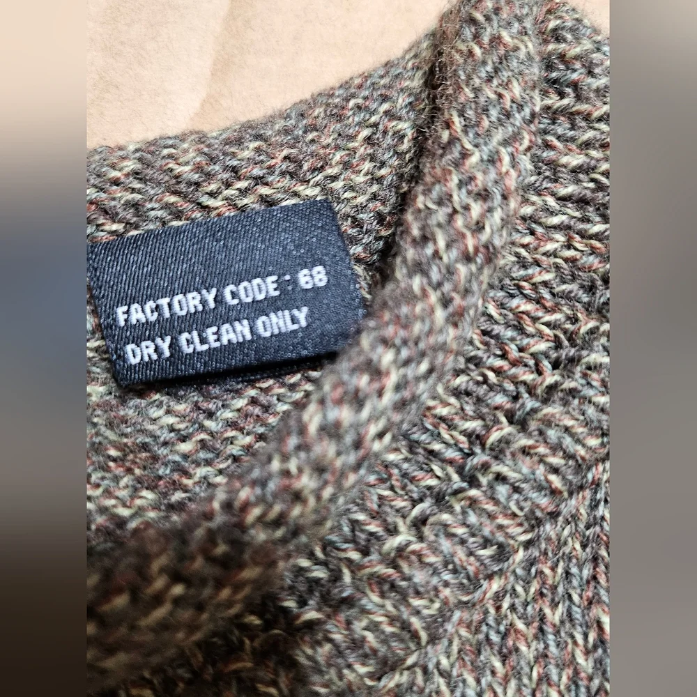 Plugg Mens Sweater Multicolor W/Stripe Wool Blend Size XL Tight‎ Knit - Picture 9 of 12